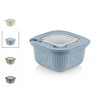 ÉTELTÁROLÓ 600ML CSÍKOS 4F. SZÍN