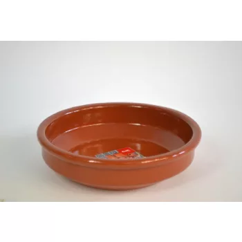 SÜTŐTÁL KERÁMIA KEREK BARNA MÁZAS ÁTM.:18CM M:4 CM