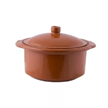 SÜTŐTÁL KERÁMIA FEDŐVEL BARNA MÁZAS 3,5L 27X11CM