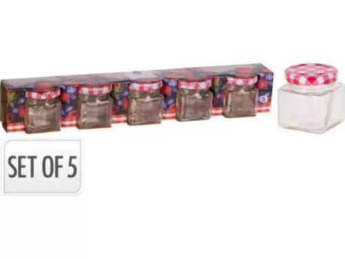BEFŐTTESÜVEG 50ML SZETT FÉM TETŐVEL 5DB-OS ÁTM:4,5CM M:5CM