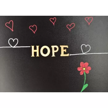FA FELIRAT "HOPE" - 3,5 CM MAGAS