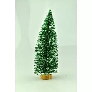 FENYŐFA GLITTERES, MINI, FA TALPON H:25 CM 10DB/CS