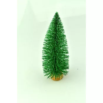 FENYŐFA GLITTERES, MINI, FA TALPON H:15 CM 10DB/CS