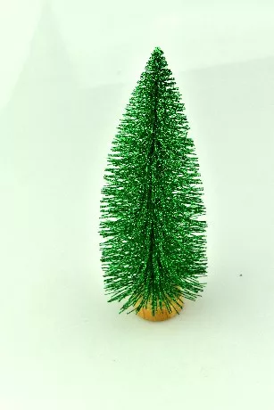 FENYŐFA GLITTERES, MINI, FA TALPON H:15 CM 10DB/CS