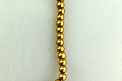 VIASZGYÖNGY FÜZÉR,  ÓARANY  (4 MM-ES SZEMEK)