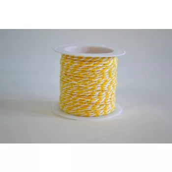   KÖTÖZŐ ZSINÓR 1MM 100% PAMUT 10M/TEK VILÁGOSSÁRGA/FEHÉR