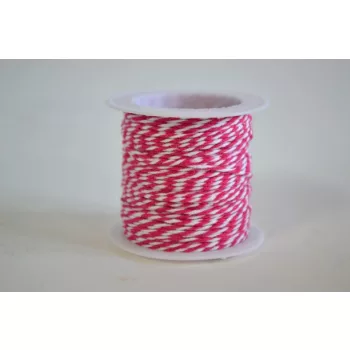 KÖTÖZŐ ZSINÓR 1MM 100% PAMUT 10M/TEK. RÓZSASZÍN/FEHÉR