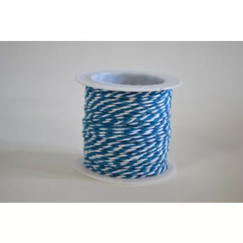   KÖTÖZŐ ZSINÓR 1MM 100% PAMUT 10M/TEK. VILÁGOSKÉK/FEHÉR