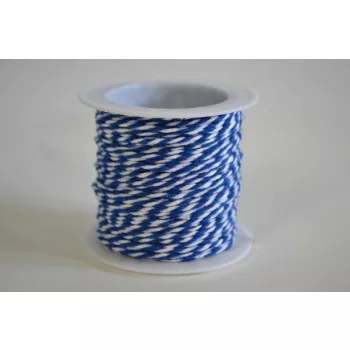 KÖTÖZŐ ZSINÓR 1MM 100% PAMUT 10M/TEK SÖTÉTKÉK/FEHÉR