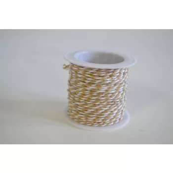 KÖTÖZŐ ZSINÓR 1MM 100% PAMUT 10M/TEK BÉZS/FEHÉR