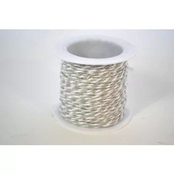   KÖTÖZŐ ZSINÓR 1MM 100% PAMUT 10M/TEK VILÁGOSSZÜRKE/FEHÉR