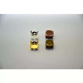 FŰZHETŐ FOGLALAT, ÁTM:12MM, ARANY, 4 LYUK (30DB/CSOM.)