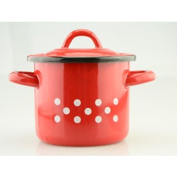 FAZÉK PIROS ZOMÁNC PÖTTYÖS 1L