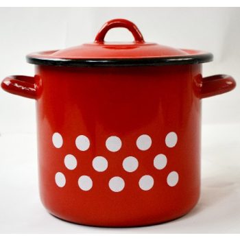 FAZÉK PIROS ZOMÁNC PÖTTYÖS 3L