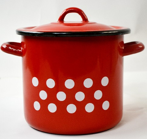 FAZÉK PIROS ZOMÁNC PÖTTYÖS 3L