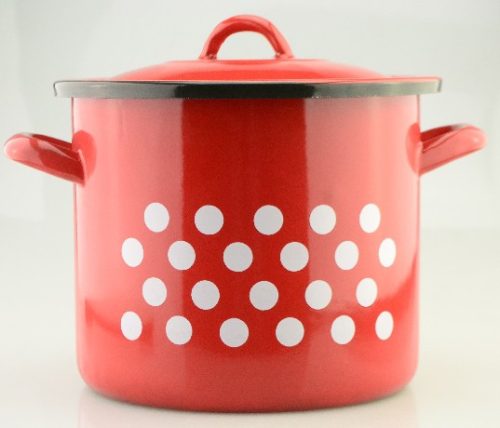 FAZÉK PIROS ZOMÁNC PÖTTYÖS 4L