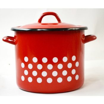 FAZÉK PIROS ZOMÁNC PÖTTYÖS 6L