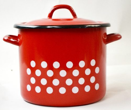 FAZÉK PIROS ZOMÁNC PÖTTYÖS 6L