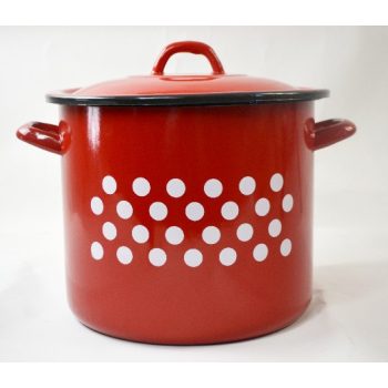 FAZÉK PIROS ZOMÁNC PÖTTYÖS 10L