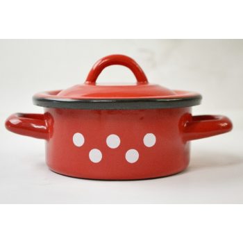 LÁBAS PIROS ZOMÁNC PÖTTYÖS 0,5L