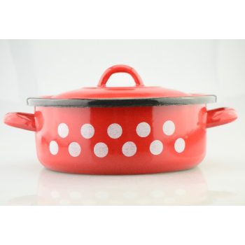 LÁBAS PIROS ZOMÁNC PÖTTYÖS 2L