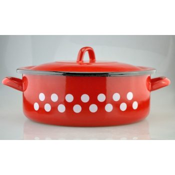 LÁBAS PIROS ZOMÁNC PÖTTYÖS 5,5L