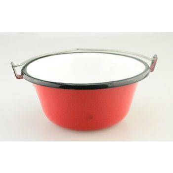 BOGRÁCS PIROS ZOMÁNC ASZTALI Á:16 CM M:8