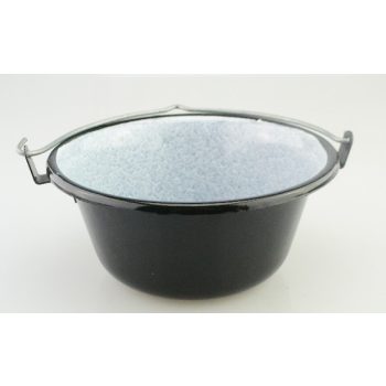 BOGRÁCS FEKETE ZOMÁNC ASZTALI Á:16 CM M:8CM