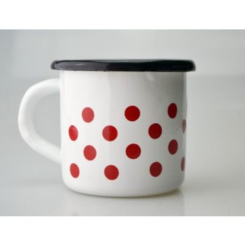 BÖGRE FEHÉR ZOMÁNC PÖTTYÖS 0,25L