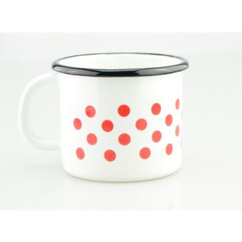 BÖGRE FEHÉR ZOMÁNC PÖTTYÖS 0,5L