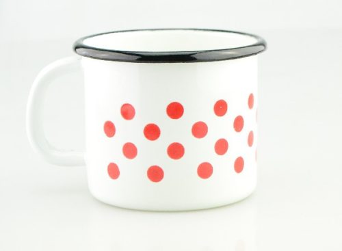 BÖGRE FEHÉR ZOMÁNC PÖTTYÖS 0,5L