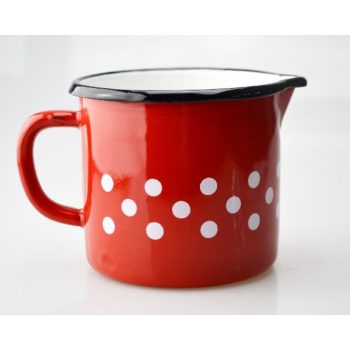 KIÖNTŐ PIROS ZOMÁNC PÖTTYÖS 0,6L