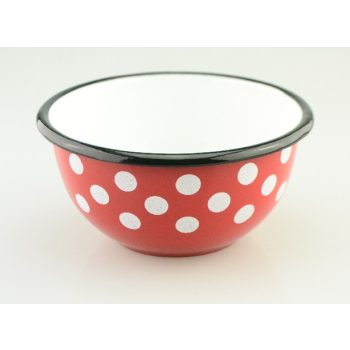 MÜZLISTÁL PIROS ZOMÁNC PÖTTYÖS 12CM