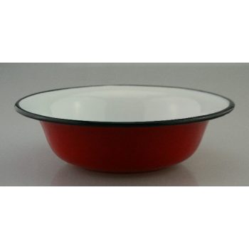 TÁNYÉR ZOMÁNC MÉLY PIROS 20 CM