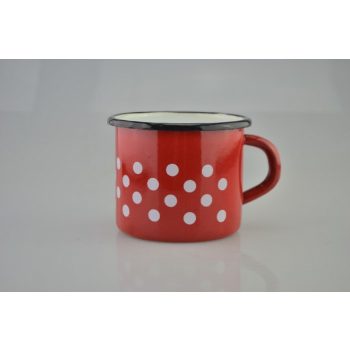 BÖGRE PIROS ZOMÁNC FEHÉR PÖTTYÖS 0,5L