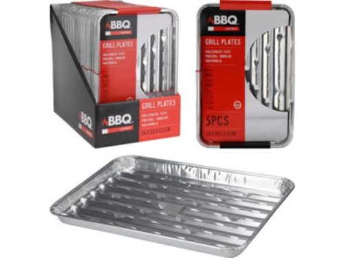BBQ ALU. TÁLCA 5DB-OS 34X23X2,5CM
