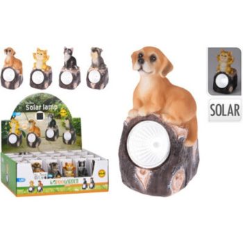 SOLAR LÁMPA ÁLLATOS 6,5X5,8X11CM 4F.