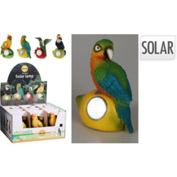 SOLAR LÁMPA PAPAGÁJ 8,7X7X14,5CM 4F.