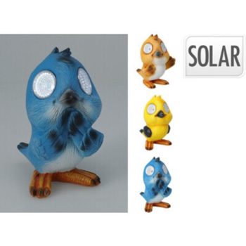 SOLAR LÁMPA MADÁR 8X12X12CM 3F.