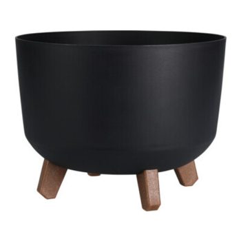 KASPÓ LÁBAKKAL PE. 29,2X29,3X17,2CM, FEKETE