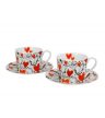 CSÉSZE+ALJ 2SZ. PORC. 230ML "CAT'S WORLD" HEARTS