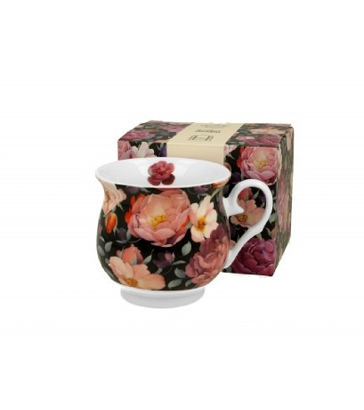 BÖGRE PORCELÁN 470ML SPRING ROSES BLACK