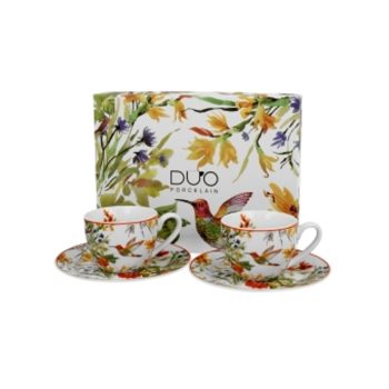 CSÉSZE+ALJ 2SZ. PORCELÁN 90ML LINNEA