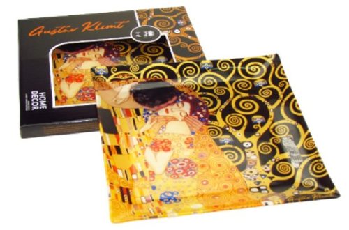 TÁL ÜVEG 30X30CM ÉLETFA KLIMT