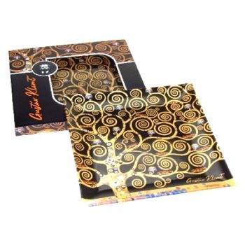 TÁL ÜVEG 25X25CM ÉLETFA KLIMT