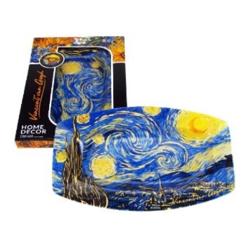 TÁL ÜVEG 30X19,5CM CSILLAGOS ÉJ VAN GOGH