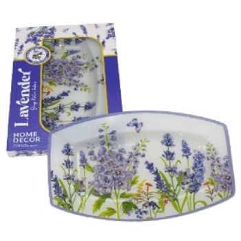 TÁL ÜVEG 30X19,5CM LEVENDULA