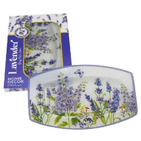 TÁL ÜVEG 30X19,5CM LEVENDULA