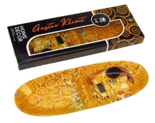 TÁL ÜVEG 30X11CM KISS KLIMT