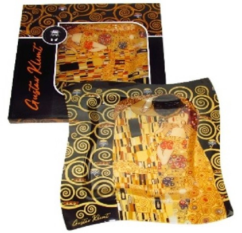 TÁL ÜVEG HULLÁMOS 30CM KISS KLIMT